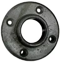 1 ” Schedule 40 Female Npt Black Malleable Iron Floor Flange