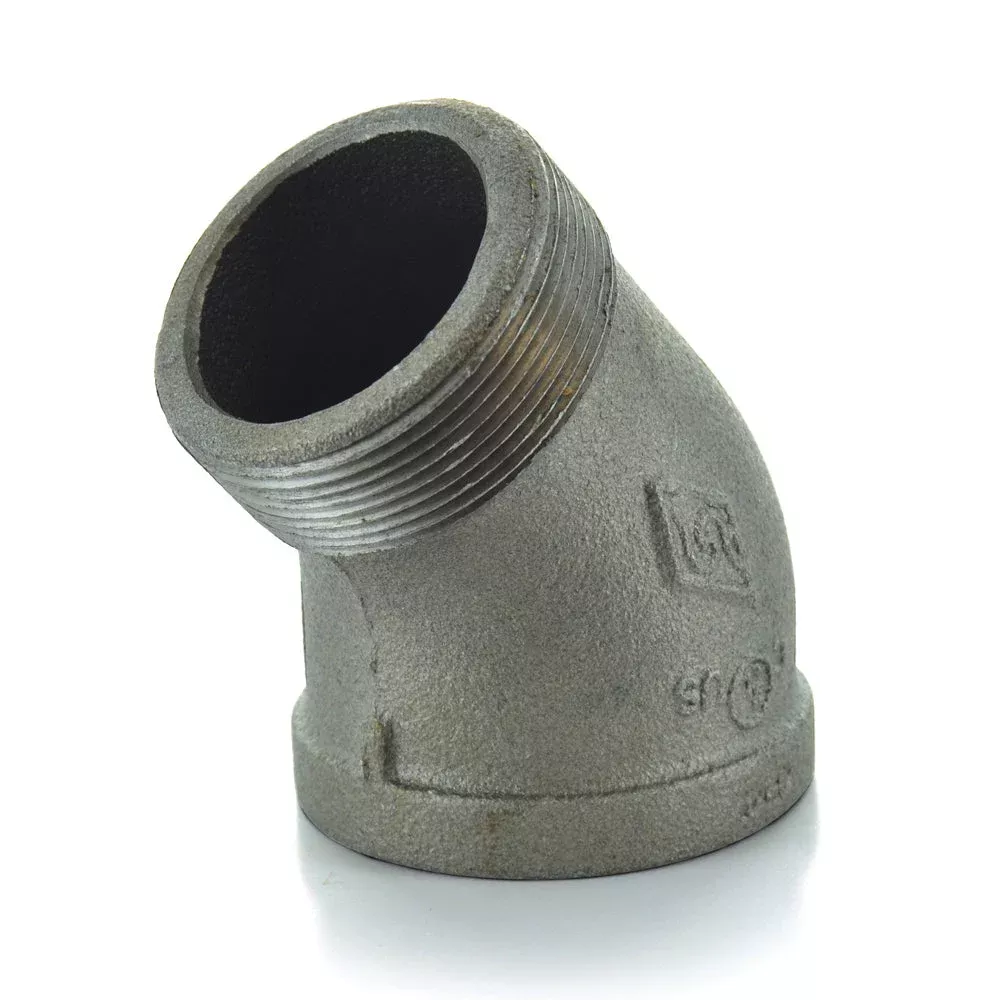 1 ” Schedule 40 Malleable Iron 45 Degree Street Elbow Black