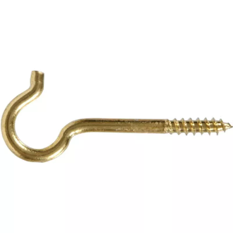 #12 SOLID BRASS CEILING HOOK