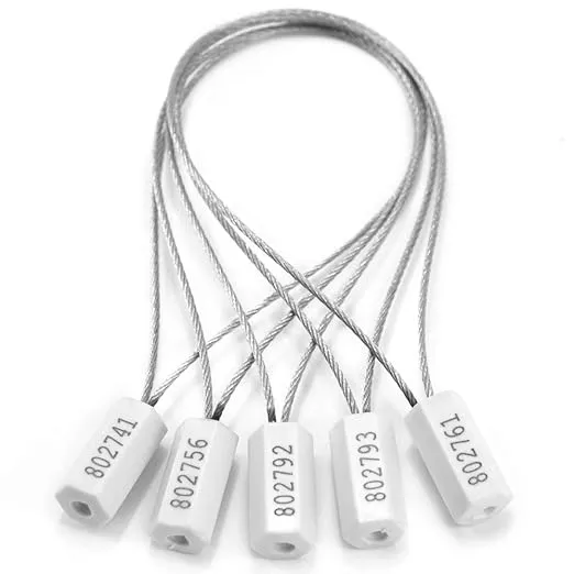 2000 pcs Pull-Tite Steel Wire Security Cable Seals Numbered Metal Truck Padlock Anti-Tamper Shipping Tags-Straps for Trailer (White)