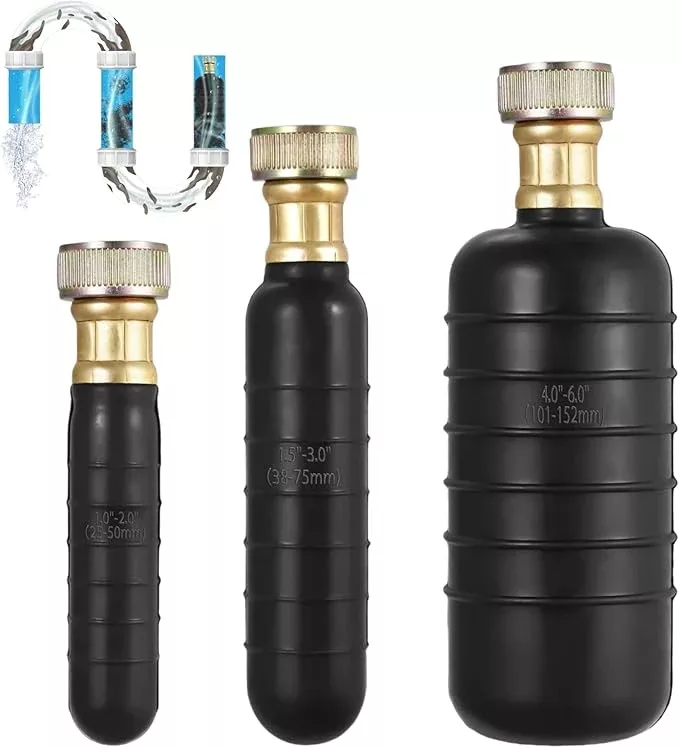 3 Pcs Drain Cleaning Bladder Set for 1-6 Inch Pipes Powerful Blockage Removal in Kitchen Bathroom Bathtub Swimming Pool and Sewer Lines Using Water Pressure