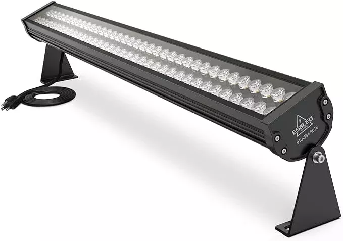 72W LED Bar Light, 5700K Crystal Bright White, 100-277VAC, Adjustable Lighting Directions, Waterproof LED Wall Washer Light Bar for Batting Cages, Commercial Advertising Billboards, Car Washing