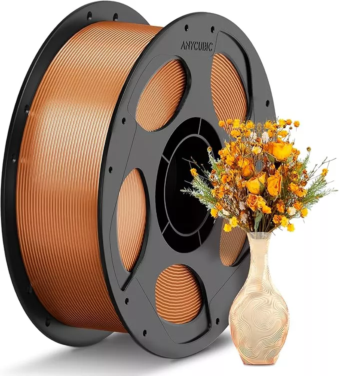 ANYCUBIC PETG Filament 1.75mm, 3D Printer Filament, Translucent and Vibrant, Dimensional Accuracy +/- 0.02mm, Print with Most FDM 3D Printers, 1KG Reusable Spool, Clear