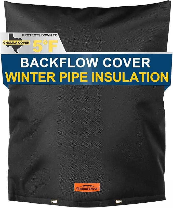 Backflow Preventer Cover Insulated with Thicker 7 Layers Fabric, 16" W x 20" H Backflow Cover with Aluminum Foil Layer for Winter Pipe Freeze Protection, Backflow Insulation Cover