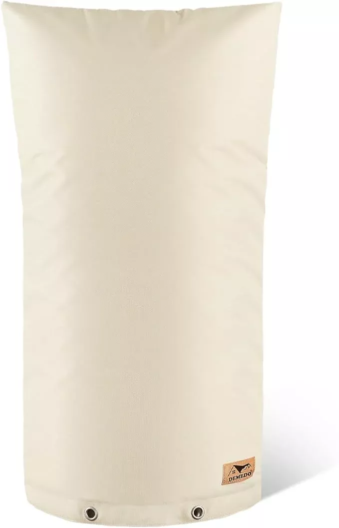 Backflow Preventer Insulation Cover - Water Pipe Insulation Sprinkler Cover for Outside - Insulated Backflow Cover Pouch for Irrigation Back Flow Valve in Winter or Sun Exposure (24" W x 24" H, Sand)
