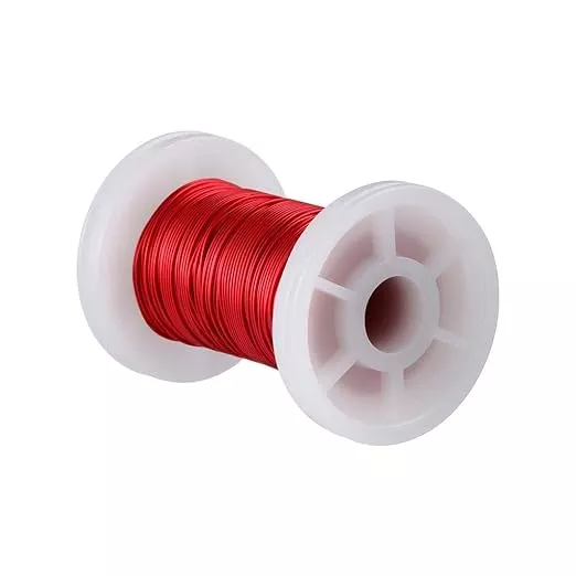 BNTECHGO 24 AWG Magnet Wire - Enameled Copper Wire - Enameled Magnet Winding Wire - 2 oz - 0.0197" Diameter 1 Spool Coil Red Temperature Rating 155℃ Widely Used for Transformers Inductors