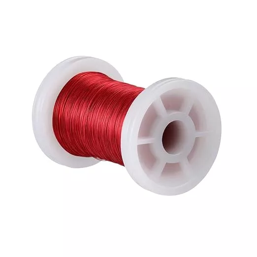 BNTECHGO 38 AWG Magnet Wire - Enameled Copper Wire - Enameled Magnet Winding Wire - 2 oz - 0.0039" Diameter 1 Spool Coil Red Temperature Rating 155℃ Widely Used for Transformers Inductors