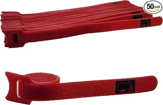 CableLock Cable Ties - 50 Pack - 8 Inch Reusable Cord Organizers - Clean Cable Management for Gaming and Home Office (Green)