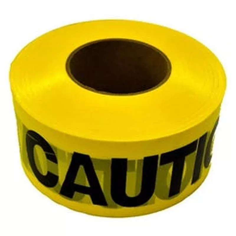 “Caution” Tape Yellow Waterproof 1000-Ft.