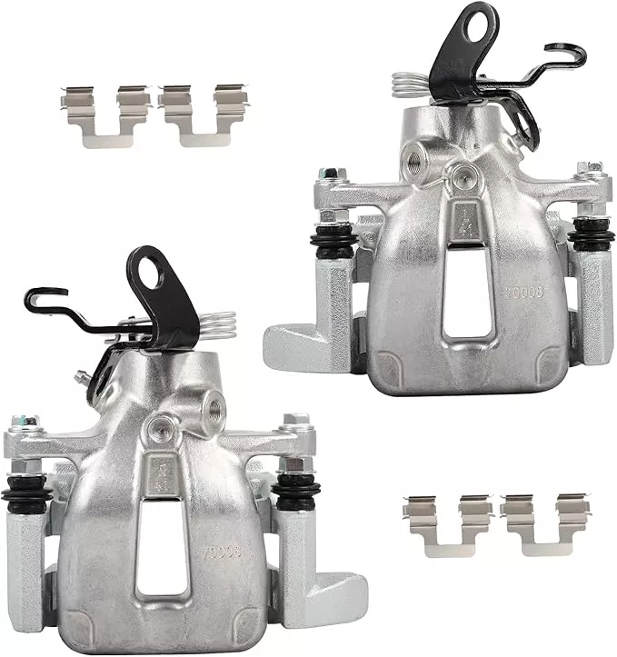 cciyu Rear Left & Right Brake Calipers Assembly w/Bracket 19B2976 19B2977 For Audi For A3/For A3 Quattro,For Volkswagen For Golf/For GTI/For Jetta/For Rabbit