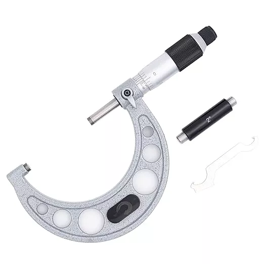 Clockwise Tools MMTR-03 Premium Outside Micrometer with Carbide Tip 2-3" Measuring Range 0.0001" Graduation Precision Machinist Tool