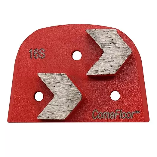 Concrete Floor Grinding Discs, Diamond Metal Grinding Tooling for Lavina Grinders, Concrete Preparation & Thin Epoxy Remove, Double Arrow Segments 16 Grit Medium Bond, Pack of 9