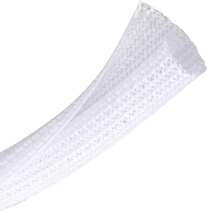 CrocSee 10ft - 1/4 inch Braided Cable Management Sleeve Cord Protector - Self-Wrapping Split Wire Loom for TV/Computer/Home Theater/Engine Bay - Black