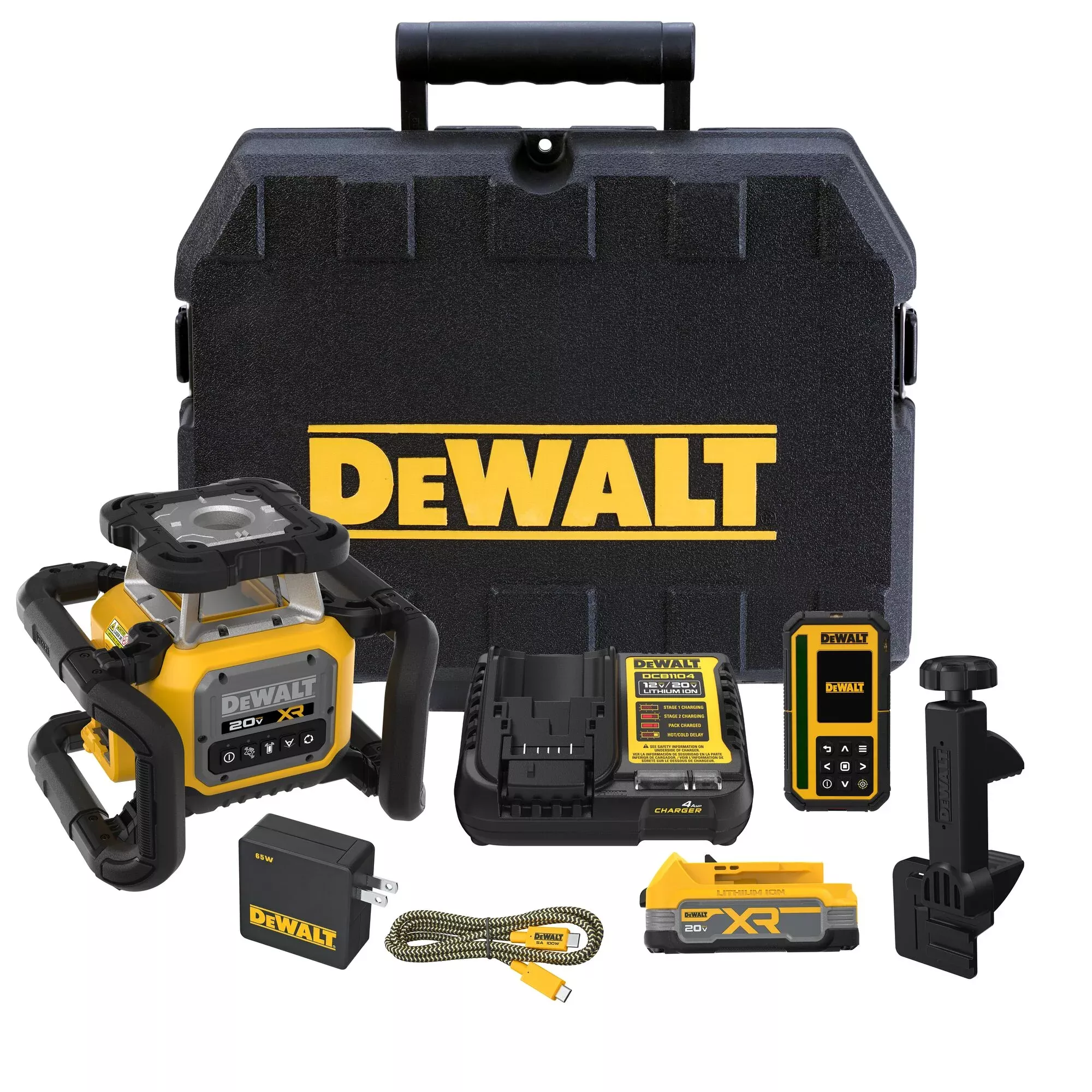 DEWALT 20V MAX XR Green Rotary Laser Powerstack 1.7Ah Kit (DCLE35121GE1)