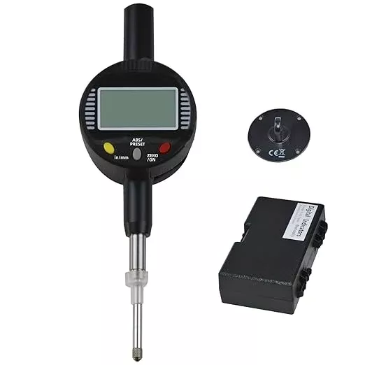 Digital Dial Gauge,with A Range of 25.4mm,Dlectrical Digital Indicator Accuracy of 0.01mm/0.0005 "Metric and Imperial Measure Tool Electronic Dial Gauge for 3D Printing,CNC Machine and Auto Repair