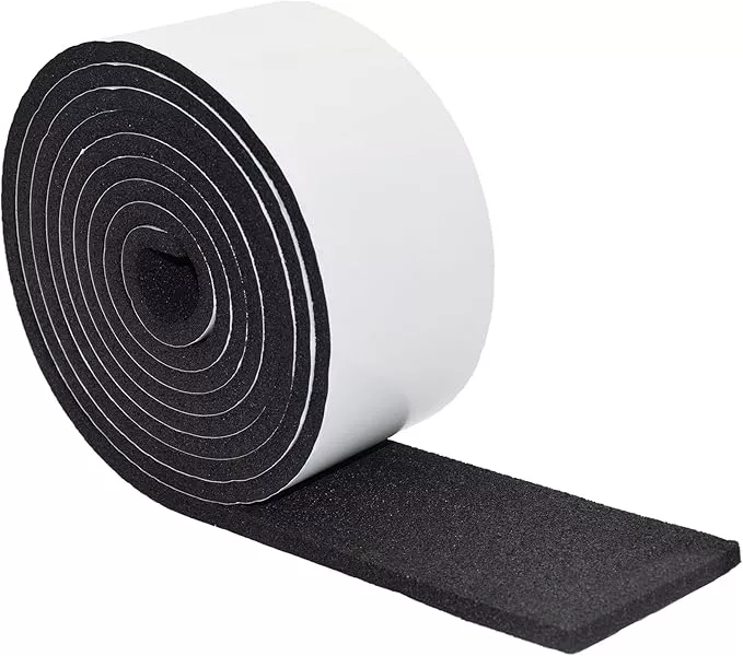 DOBTIM Pipe Insulation Foam Wrap Tape, self Adhesive with high Resilience for Pipe Insulation Wrap 13 Ft Long x 3 Inch Wide x 3/8 Inch Thick
