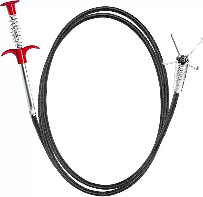 Flexible grabberDrain Snake Tool - The Ultimate 33inch Flexible Grabber for Hair, Unclog Any Drain in Minutes! Gunk & Debris in Sinks, Showers & Tubs. No More Chemicals, Just Quick Results!