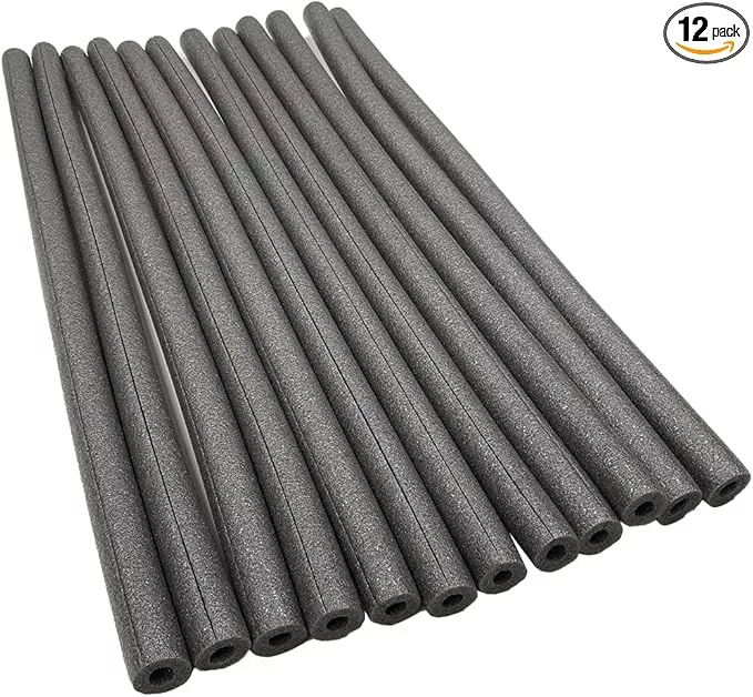 Foam King Insulating Foam Pipe Covers - 12 Pack Choose Size (1 inch)