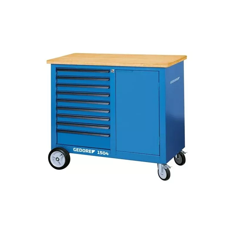 Gedore 1814923 Mobile workbench with 9 drawers