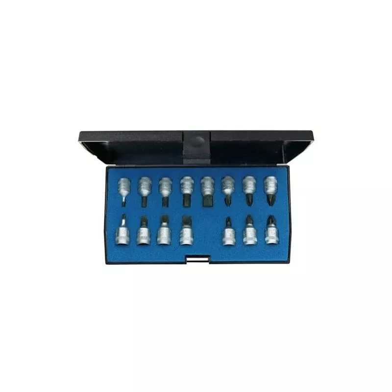 Gedore 1815601 Screwdriver bit socket set 1/4" 15 pcs IN-IS-PH-PZ