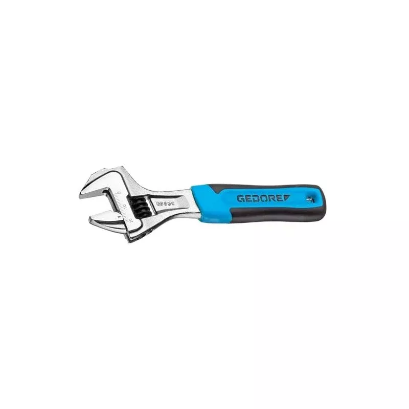 Gedore 2171007 Adjustable Spanner 10 Inch, Open End, Chrome-Plated With 2C-Handle