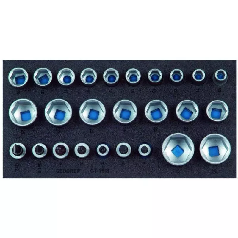 Gedore 2308924 Socket set 1/2 Inch in 1/3 Check-Tool module