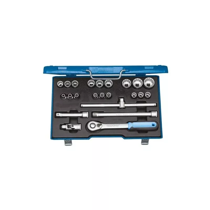 Gedore 2545845 Socket Set 1/2 Inch Drive, 23 Pieces UD 8-32 mm