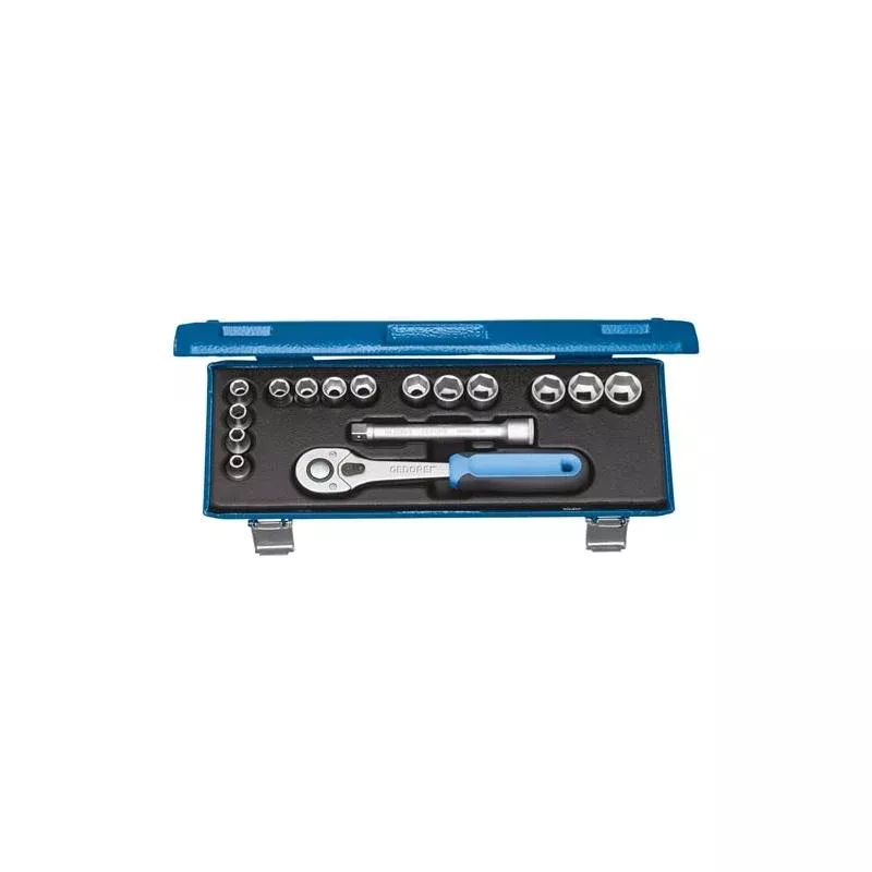 Gedore 2682893 Socket Set 3/8 Inch Drive, 16 Piece UD 6-19 mm