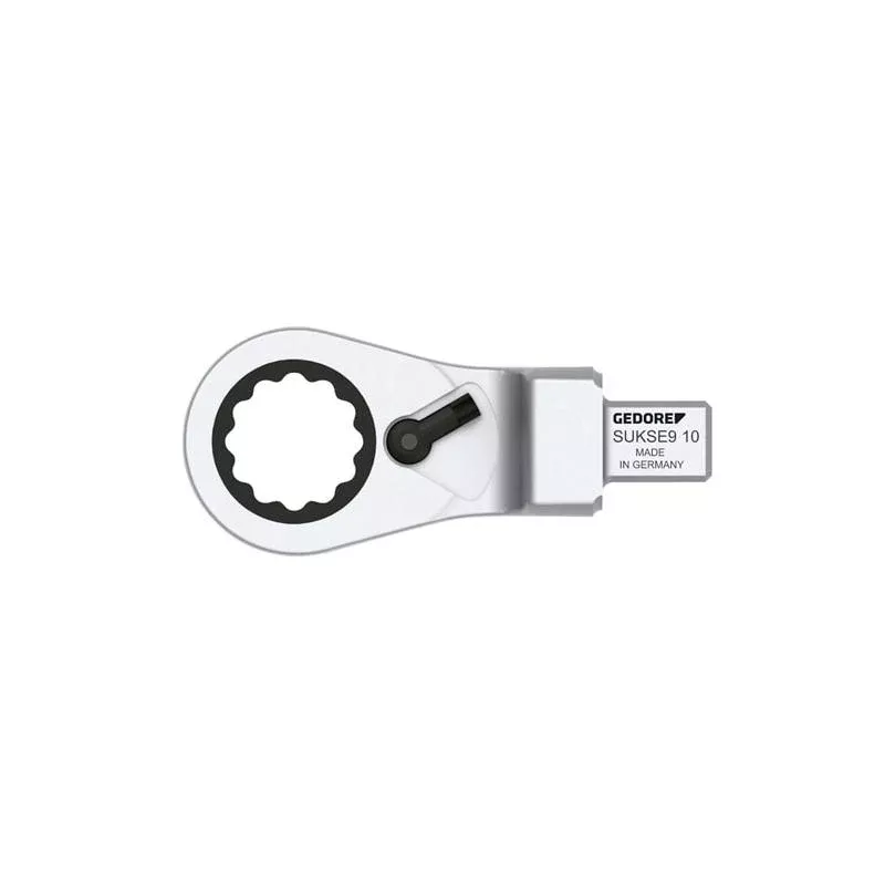 Gedore 2827751 Rectangular Ring Ratchet Spanner, Reversible SE 9x12, 17 mm