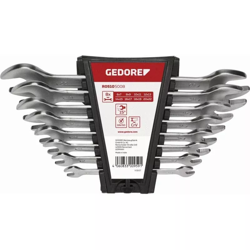 Gedore R05105012 Open Ended Spanner Set 6-32 mm 12 Pcs