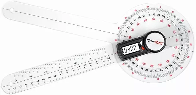 GemRed 12" Digital Goniometer for Joint Range of Motion ROM Measurement(GR311 New Version)