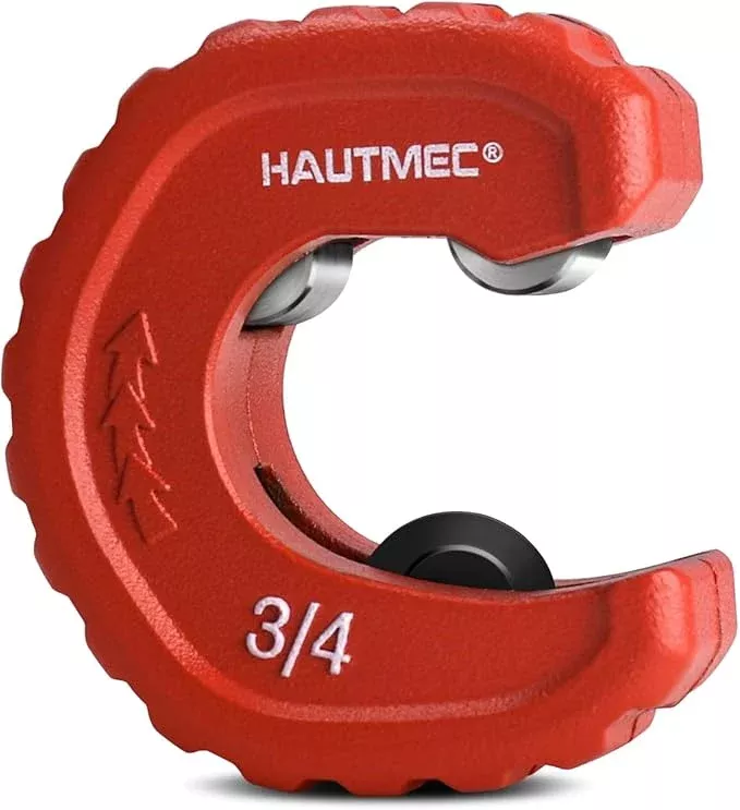 HAUTMEC Pro 3/4 Inch Automatic Copper Tube Cutter - 3/4 in. Maximum Nominal Pipe Capacity (7/8 in. Outer Diameter), for Copper, Aluminum, Brass Tube and Thin-wall Conduit, HT0216-PL