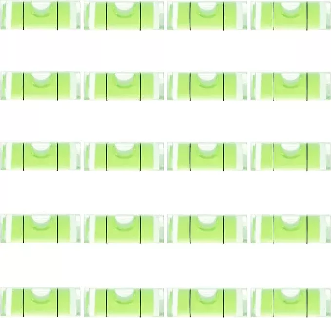 JYK Mini Cylindrical Level 10pcs, 13x41mm Small Horizontal Bubble Levels - Bubble Spirit Level Measuring Tools for Construction, DIY, and Layout