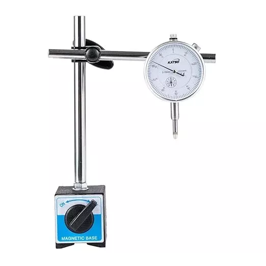 KATSU Tools Dial Test Indicator DTI Gauge 0-10mm with Magnetic Base 40111963