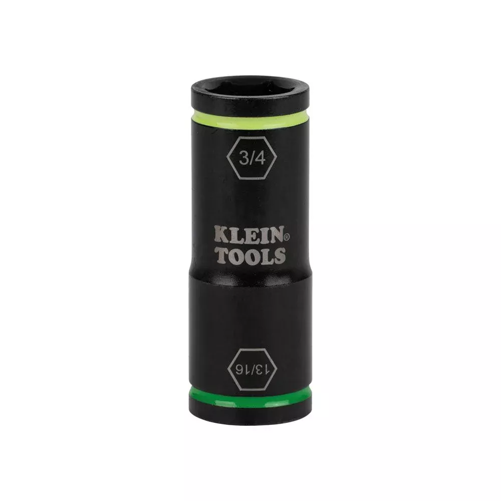 Klein Tools 66074 Flip Impact Socket, 3/4 and 13/16-Inch