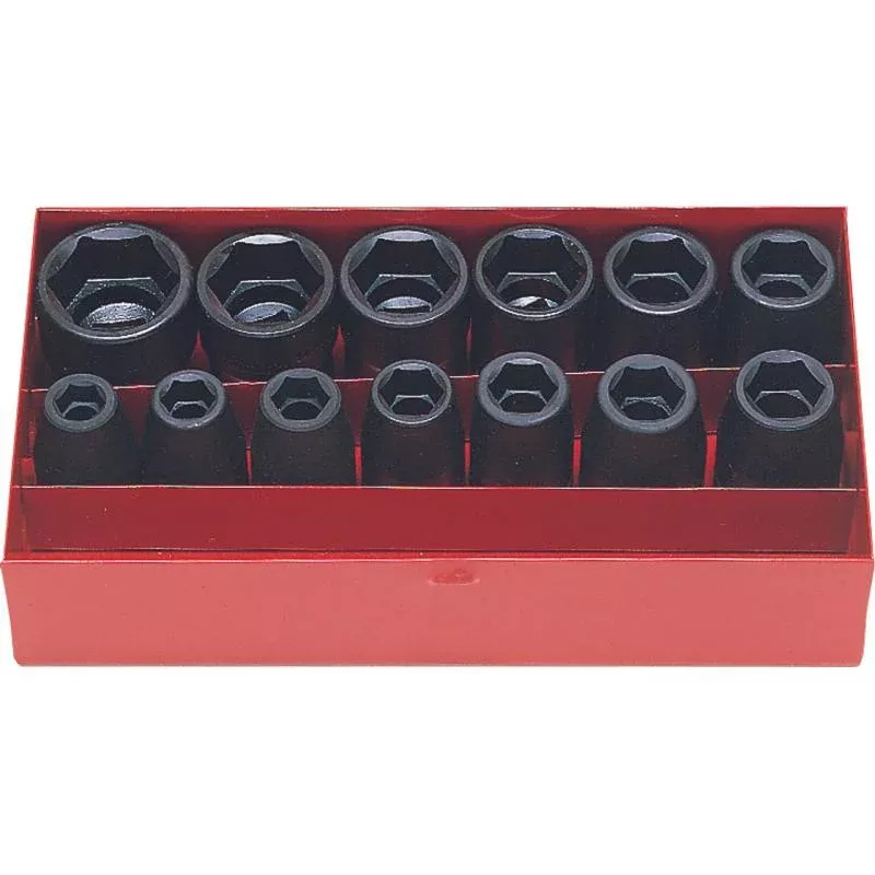 Ko-Ken 14241M-05 Socket Set 5-19mm 12 Point 10 pieces 1/2 Sq. Drive