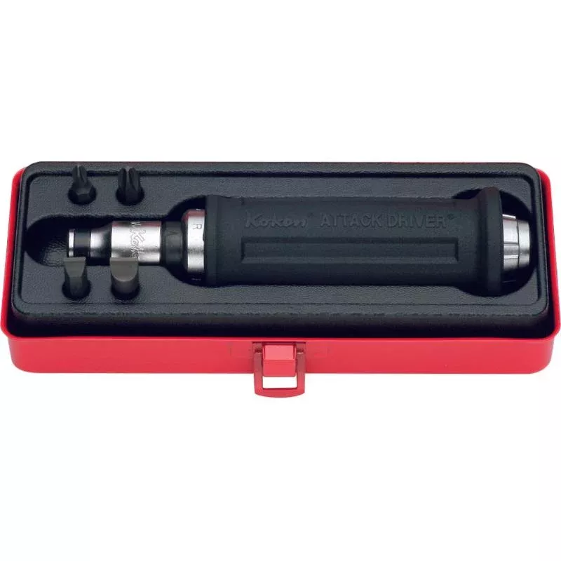 Ko-Ken AG112A 1/2 Inch Sq. Dr. Attack Driver Set Rubber Grip 6 Pieces