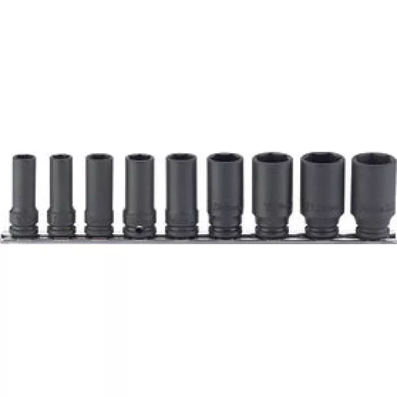 Ko-Ken RS13301X/9 3/8 Sq. Dr. Socket set 8-22mm 6 point Thin walled 9 pieces