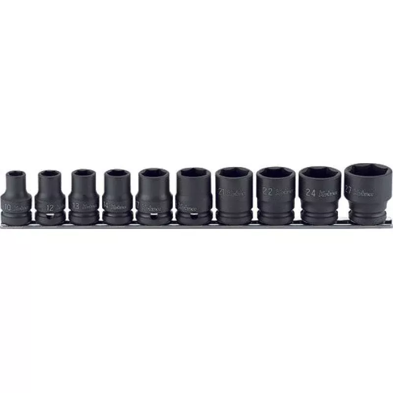 Ko-Ken RS14401M/10 1/2 Sq. Dr. Socket set 10-27mm 6 point Thin walled 10 pieces