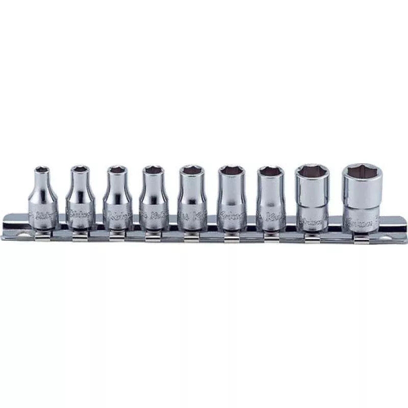 Ko-Ken RS2405A/9 1/4 Sq. Dr. Socket set 3/16-1/2 12 point 9 pieces