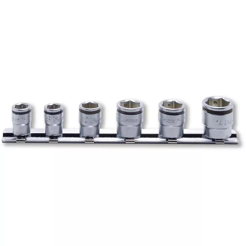 Ko-Ken RS2450MS/6 1/4 Sq. Dr. Socket set 7-14mm Nut Grip 6 pieces