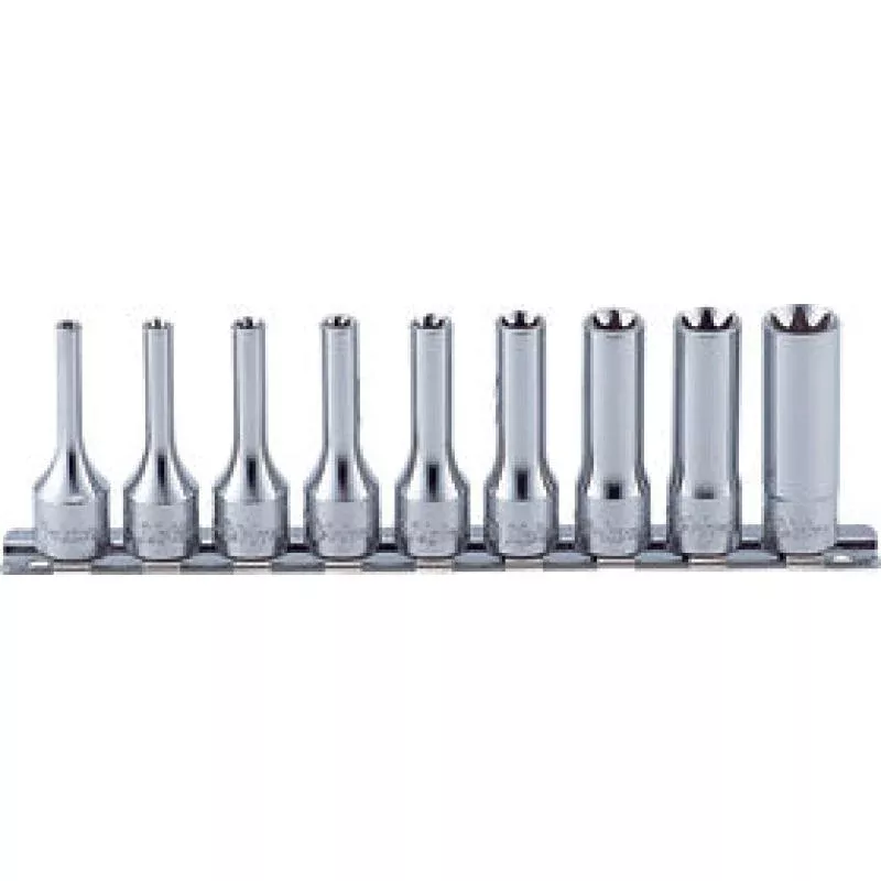 Ko-Ken RS3325/9 3/8 Sq. Dr. Socket set TORX E4-E16 9 pieces