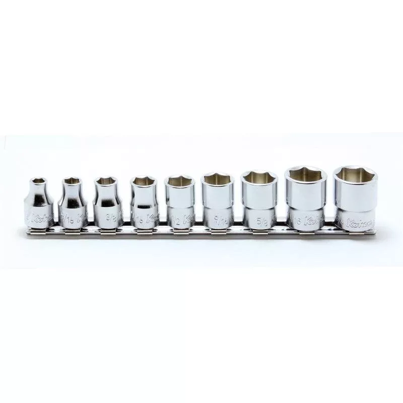 Ko-Ken RS3400A/9 3/8 Sq. Dr. Socket set 1/4-3/4 6 point 9 pieces