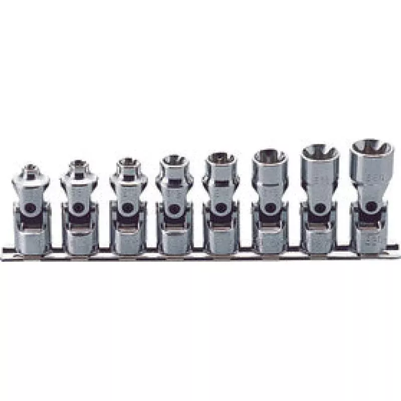 Ko-Ken RS3440T/8 3/8 Inch Sq. Dr. Universal Socket set TORX E6-E20 8 Pieces