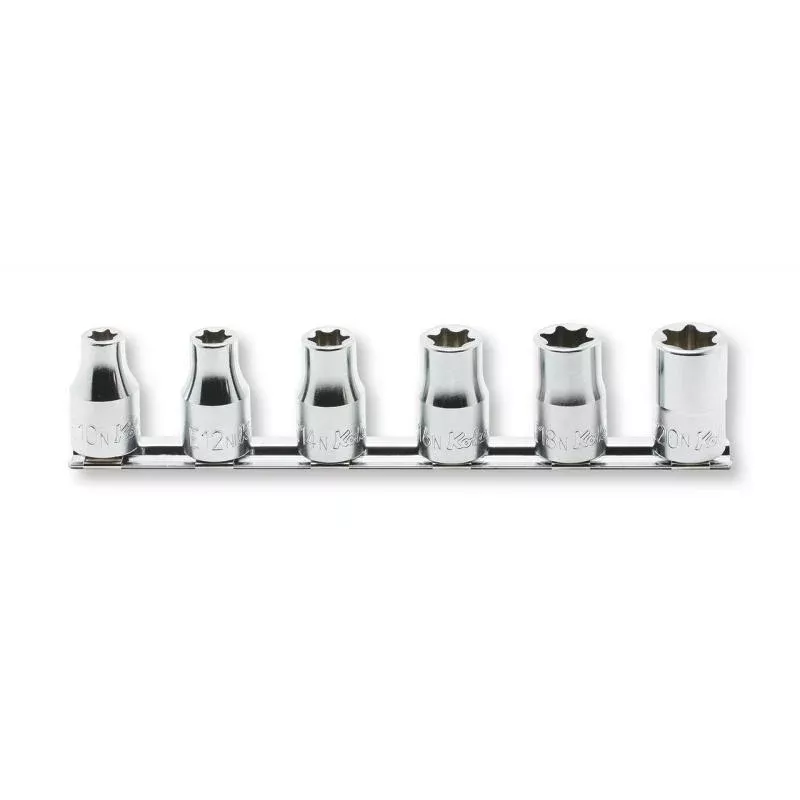 Ko-ken RS4425/6-N TORX 1/2"Sq. Dr. Socket Set 6 Pcs E10N-E20N Low Profile 200 mm