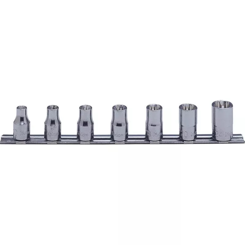 Ko-ken RS4425/7 TORX 1/2"Sq. Drive Socket Set 7 Pcs E10-E24 200 mm