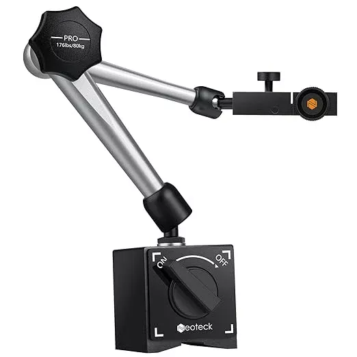 Neoteck Magnetic Base Stand for Digital Dial Indicator Gauge Pro-176lbs/80kg Tensile Force - Black