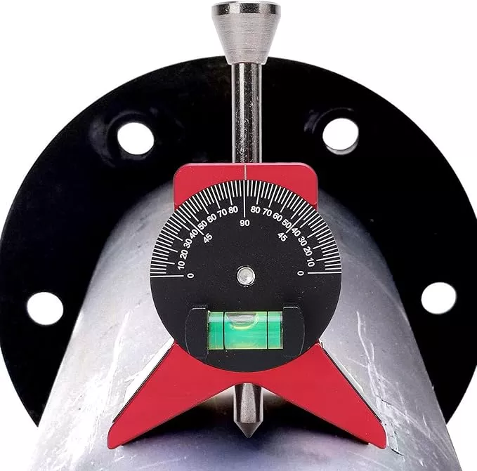 Pipe Center Finder, Pipe Marker Centering Tool, Pipefitter Tools with Magnetic Centering Head, Y Shaped, Pipe Fitting Tools with Adjustable Scale Bubble Level Protractor