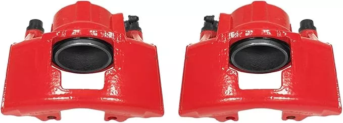 Power Stop Caliper Set for Chevrolet Dodge GMC Select Models Front Pair of High-Temp Red Powder Coated Calipers S4297