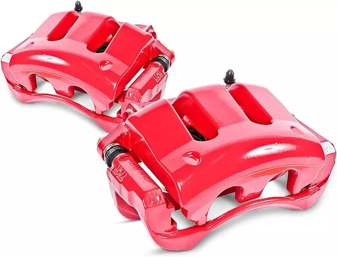 Power Stop Front S7146 Pair of High-Temp Red Powder Coated Calipers